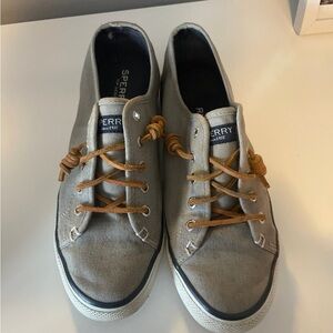 Sperry Gray Flats & Loafers with Unique Laces
